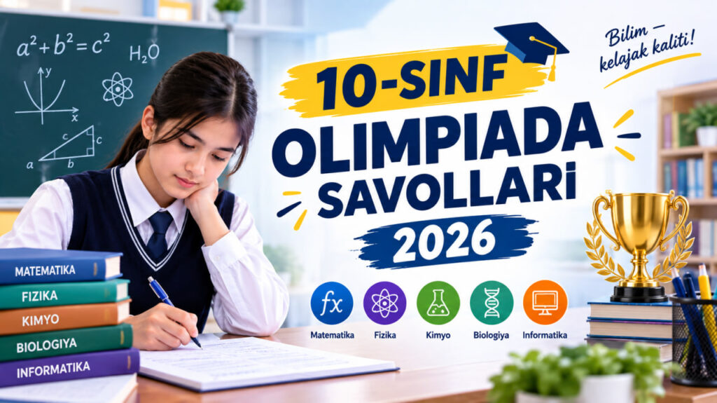 10-sinf olimpiada savollari 2026
