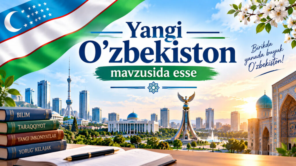 Yangi O‘zbekiston mavzusida esse